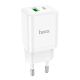 Сетевое зарядное устройство с кабелем HOCO N28 Founder PD20W+QC3.0 charger set (C to iP) White
