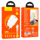 Сетевое зарядное устройство с кабелем HOCO N28 Founder PD20W+QC3.0 charger set (C to iP) White
