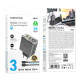 Сетевое зарядное устройство с кабелем BOROFONE BN22 Lena PD65W (2C1A) charger set (C to C(EU) Metal Gray
