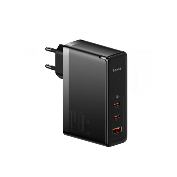 Мережевий зарядний пристрій з кабелем Baseus GaN5 Pro Fast Charger 2C+U 140 Вт чорний(З надшвидким кабелем даних USB-C до USB-C 240 Вт