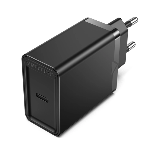 Сетевое зарядное устройство Vention 1-port USB-C Wall Charger(20W) EU-Plug Black (FADB0-EU)