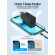 Сетевое зарядное устройство Vention 1-port USB-C Wall Charger(20W) EU-Plug Black (FADB0-EU)
