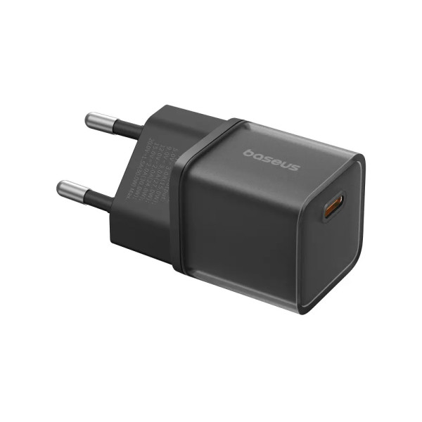 Мережевий зарядний пристрій Baseus GaN5S — швидкий зарядний пристрій 1C 30W, ЄС-кластер, чорний