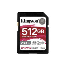 Карта пам'яті Kingston SDXC 512GB Canvas React Plus UHS-II 280R/150W U3 V60 for Full HD/4K (SDR2V6/512GB)