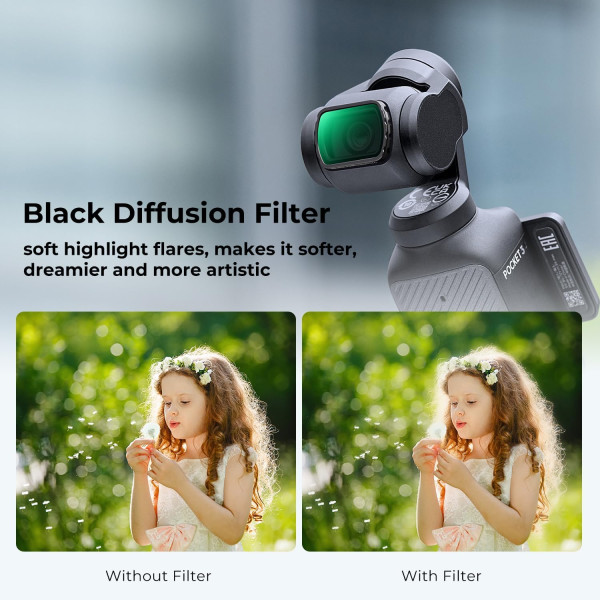 Магнитный светофильтр Black Diffusion 1/4 K&F Concept для DJI Osmo Pocket 3 (KF01.2533)