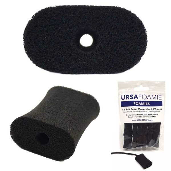 Поролонові насадки для мікрофона URSA Straps Foamies, набір 12 шт., чорні (U-FOAMIE-BLK)