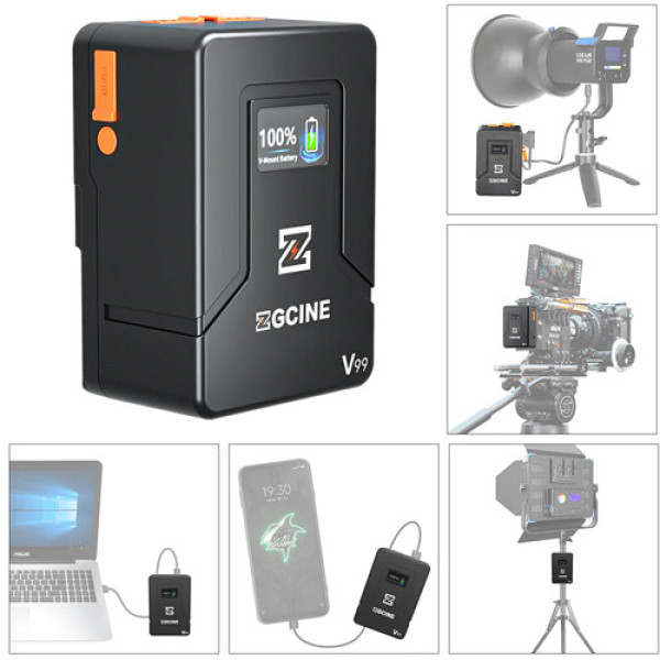 Акумулятор ZGCINE V99 (99Wh) Pocket-Size V-Mount Battery USB-C PD in/out Fast Charging (ZG-V99)