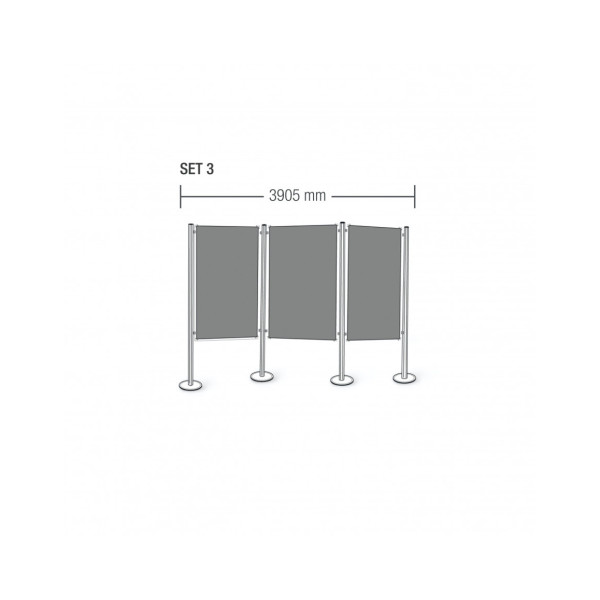 Система перегородок стаціонарна 3905 Magnetoplan Displayboards Set 3 (1101003)