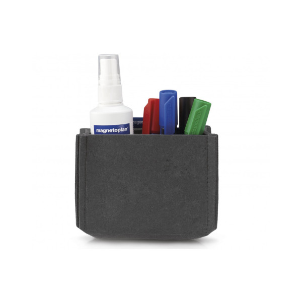 Держатель маркеров магнитный средний из PET-войлока серый Magnetoplan magnetoTray MEDIUM Gray (1227701)