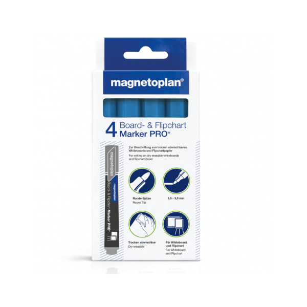 Маркеры универсальные голубые Magnetoplan PRO+ LightBlue Set (1228116)