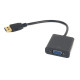 Кабель-переходник PowerPlant USB 3.0 M - VGA F