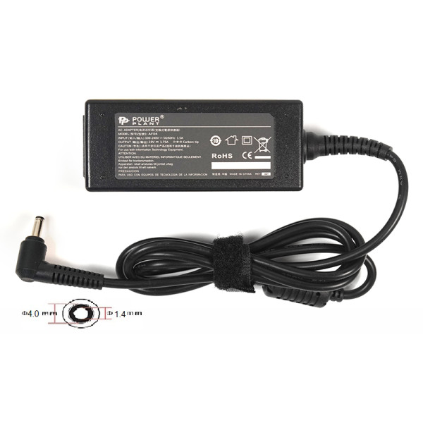 Блок живлення для ноутбуків PowerPlant ASUS 220 В, 19 В 33 Вт 1,75 А (4,0×1,35)
