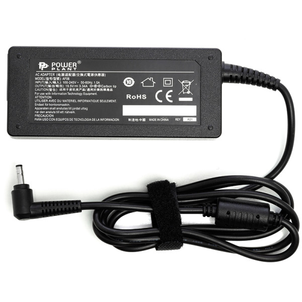 Блок живлення для ноутбуків PowerPlant DELL 220 В, 19,5 В 65 Вт 3,34 А (4.0*1.7)
