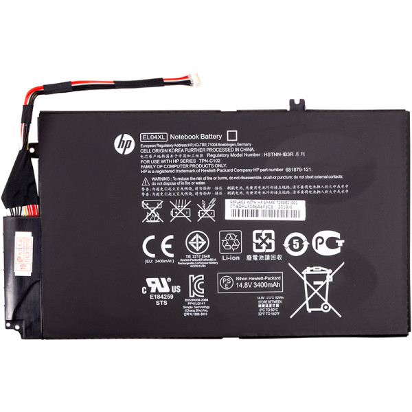 Аккумулятор для ноутбуков HP Envy TouchSmart 4 (EL04XL, HPTS40PB) 14.8V 3400mAh (original)