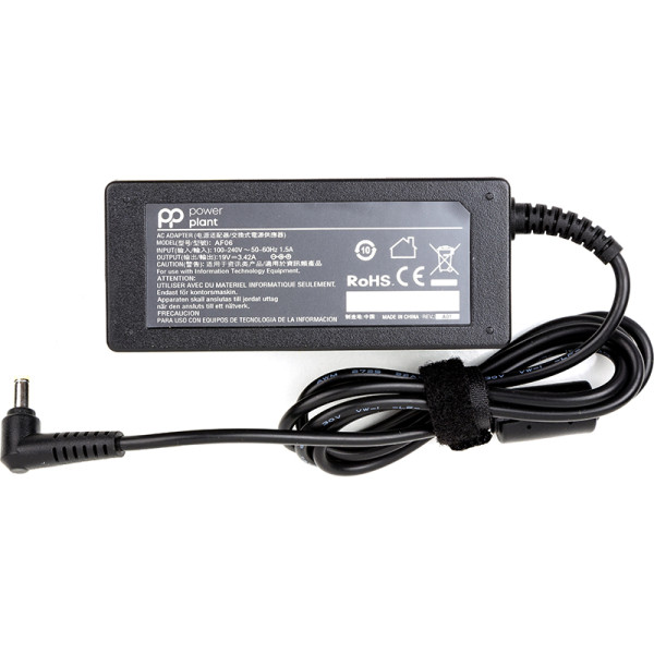 Блок питания для ноутбуков PowerPlant ACER 220V, 19V 65W 3.24A (5.5*1.7)