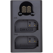 Зарядное устройство с дисплеем PowerPlant Panasonic DL-BLK22 для двух аккумуляторов
