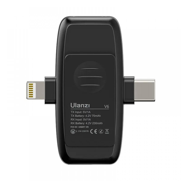 Микрофон беспроводной 3в1 iPhone/Android/камера двойной 50м Ulanzi V6