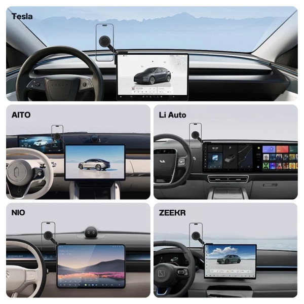 Держатель телефона на монитор в авто магнитный MagSafe Ulanzi SK28 Tesla