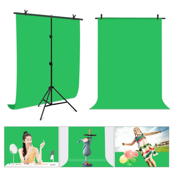 Фон із стійкою Puluz PU5204G Chroma key зелений (100x200см)
