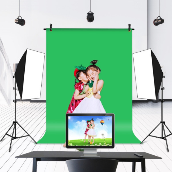 Фон із стійкою Puluz PU5204G Chroma key зелений (100x200см)
