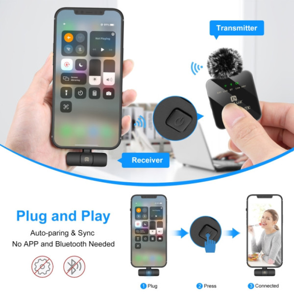 Радиосистема Puluz PU647B Dual (для iPhone)