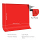 Фон студійний тканинний Puluz PU5207R red Chroma Key 2х2м