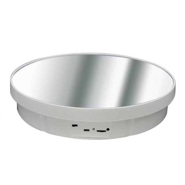 Поворотный стол для съемки 32см белый зеркальный USB/AAA Puluz TBD0606412201A