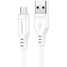 Кабель ACEFAST C3-09 USB до Micro 2,4 А, 1,2 м, ТПЕ, ТПЕ-конектори, білий