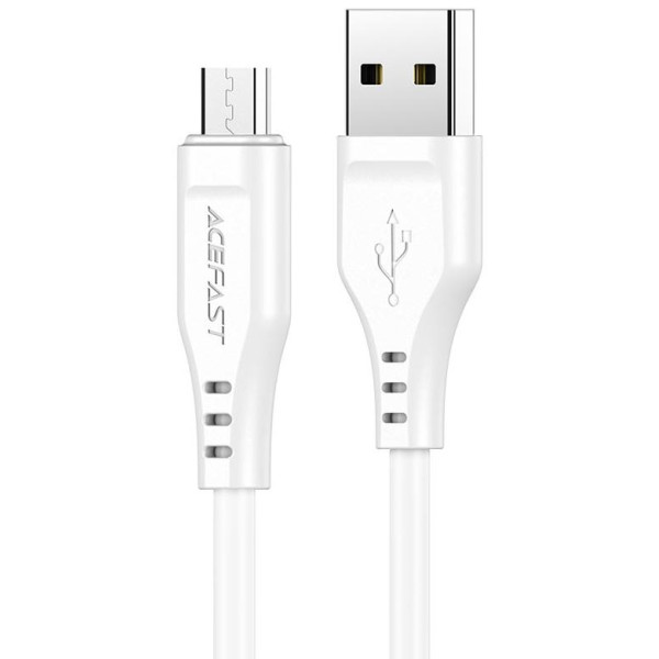 Кабель ACEFAST C3-09 USB to Micro 2,4A, 1.2m, TPE, TPE connectors, White