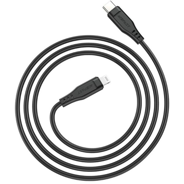 Кабель ACEFAST C3-01 Type-C to iP 3A, 30W, TPE, TPE connectors, Black