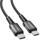 Кабель ACEFAST C1-03 Type-C to Type-C 3A, 1.2m, nylon, aluminum connectors, Black
