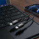 Кабель ACEFAST C1-03 Type-C to Type-C 3A, 1.2m, nylon, aluminum connectors, Black