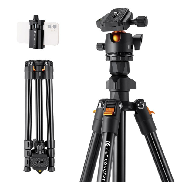 Штатив фото видео KF Concept K234A0+BH28L, max 8 kg, h 163 cm (KF09.101V1)