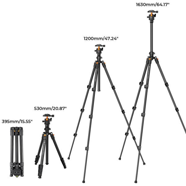 Штатив фото видео KF Concept K234A0+BH28L, max 8 kg, h 163 cm (KF09.101V1)