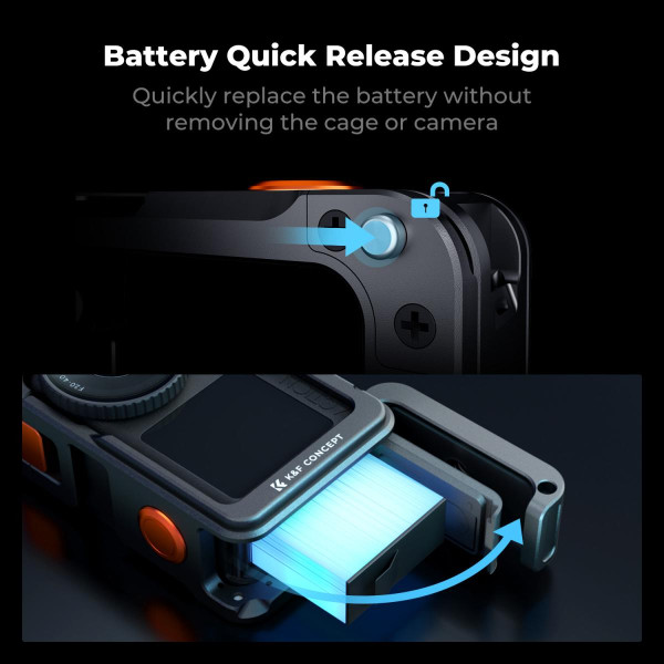 Металлический набор K&F Concept Street Grip Kit для DJI Osmo Action 6 с клеткой и рукояткой (KF12.0036)