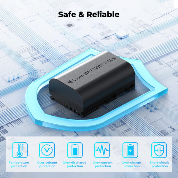 Набір K&F Concept LP-E6P (3 акумулятора 2400mAh + зарядний пристрій) — сумісно з Canon EOS R6 Mark II/III, R5 Mark II, R5, R6, R7, C50, 5D, 6D, 7D Mark II (KF28.0130)