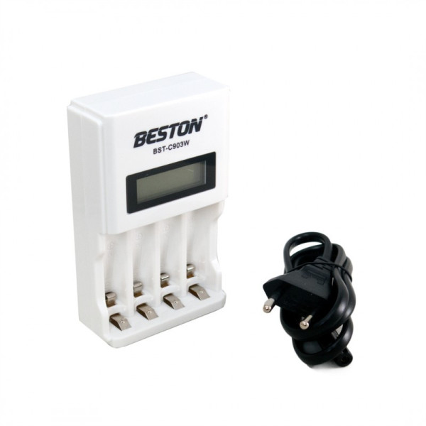 Зарядное устройство Li-ion для аккумуляторов AA / AAA , Ni-NH / Ni-Cd, BESTON BST-C903W (AAB1850)