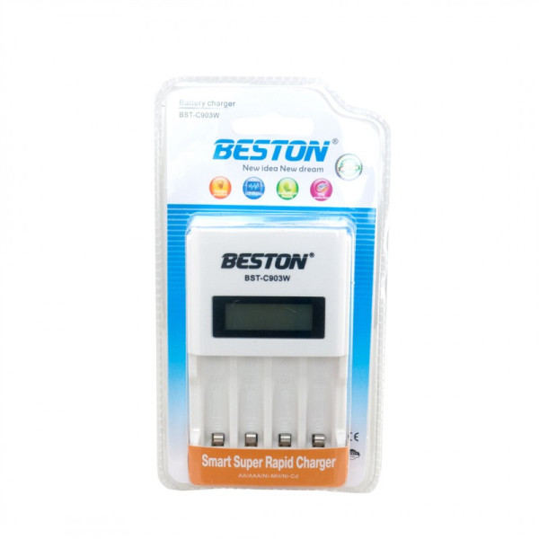 Зарядное устройство Li-ion для аккумуляторов AA / AAA , Ni-NH / Ni-Cd, BESTON BST-C903W (AAB1850)