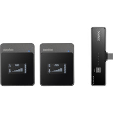 Godox MoveLink UC2 Компактная цифровая беспроводная микрофонная система для двух человек для смартфонов и планшетов с портом USB Type-C (2,4 ГГц)
