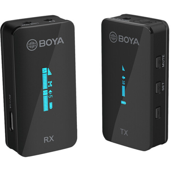 BOYA BY-XM6-S1 Ультракомпактный двухканальный беспроводной микрофон 1+1 2,4 ГГц