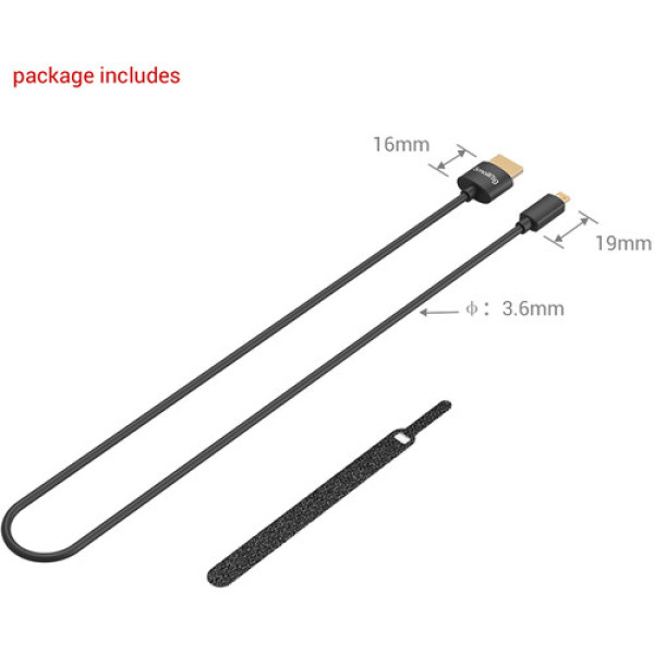 HDMI кабель SmallRig Ultra Slim 4K HDMI Cable (D to A) 55cm