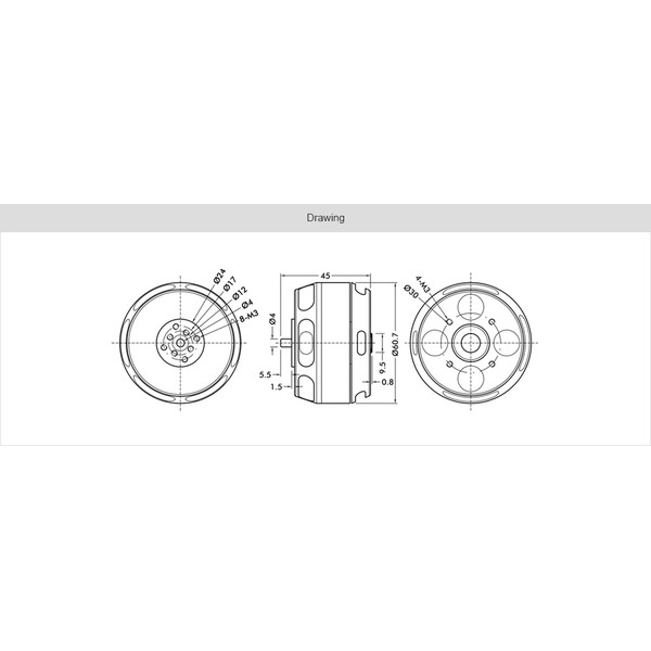 Мотор T-Motor U7 KV490 3-8S 1180W для мультикоптеров