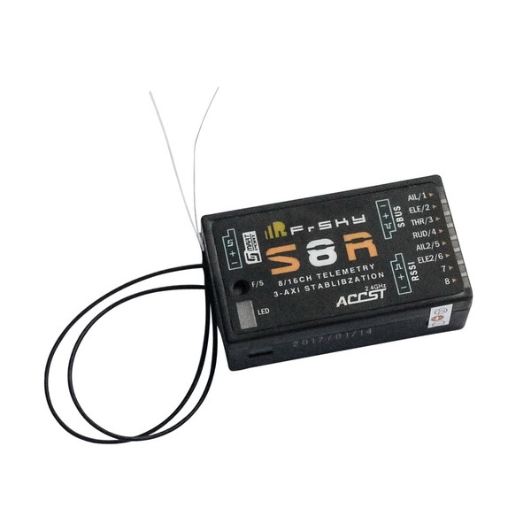 Приймач 8к FrSky S8R із трьохосьовою стабілізацією (ЄС)