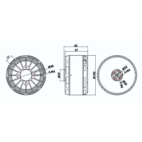 Мотор T-Motor U13 II KV130 5659W для мультикоптеров