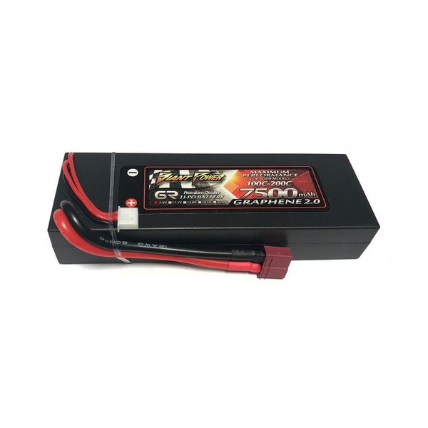 Акумулятор для радіокерованої машинки Giant Power (Dinogy) Li-Pol 7500 мАч 7.4 В Hardcase 139x46x25 мм T-Plug 100C