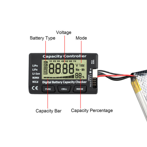 Тестер LiPo батарей CellMeter7