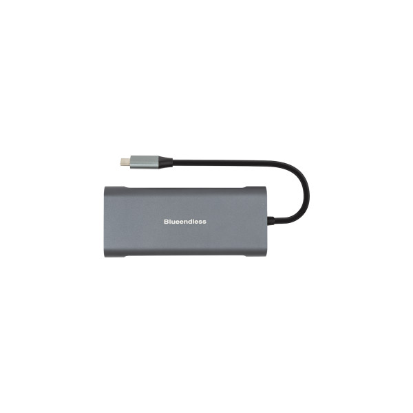 Концентратор POWERPLANT USB-C TO 2XUSB 3.0, 1XUSB 2.0, 1XTYPE-C (PD), HDMI, SD, RJ45 (CA913497)