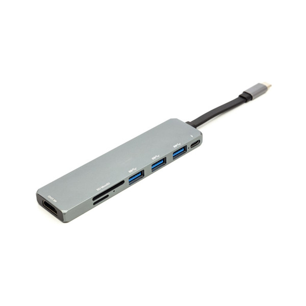 Концентратор USB 3.1 Type-C to USB Hub, HDMI, Card Reader (SD, micro SD) Power Plant (CA912094)