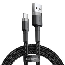 Кабель Baseus Cafule Cable USB For Type-C 3A 0.5m Gray+Black