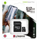 Карта пам'яті microSDXC (UHS-1) Kingston Canvas Select Plus 512Gb class 10 А1 (R-100MB/s) (adapter SD)
